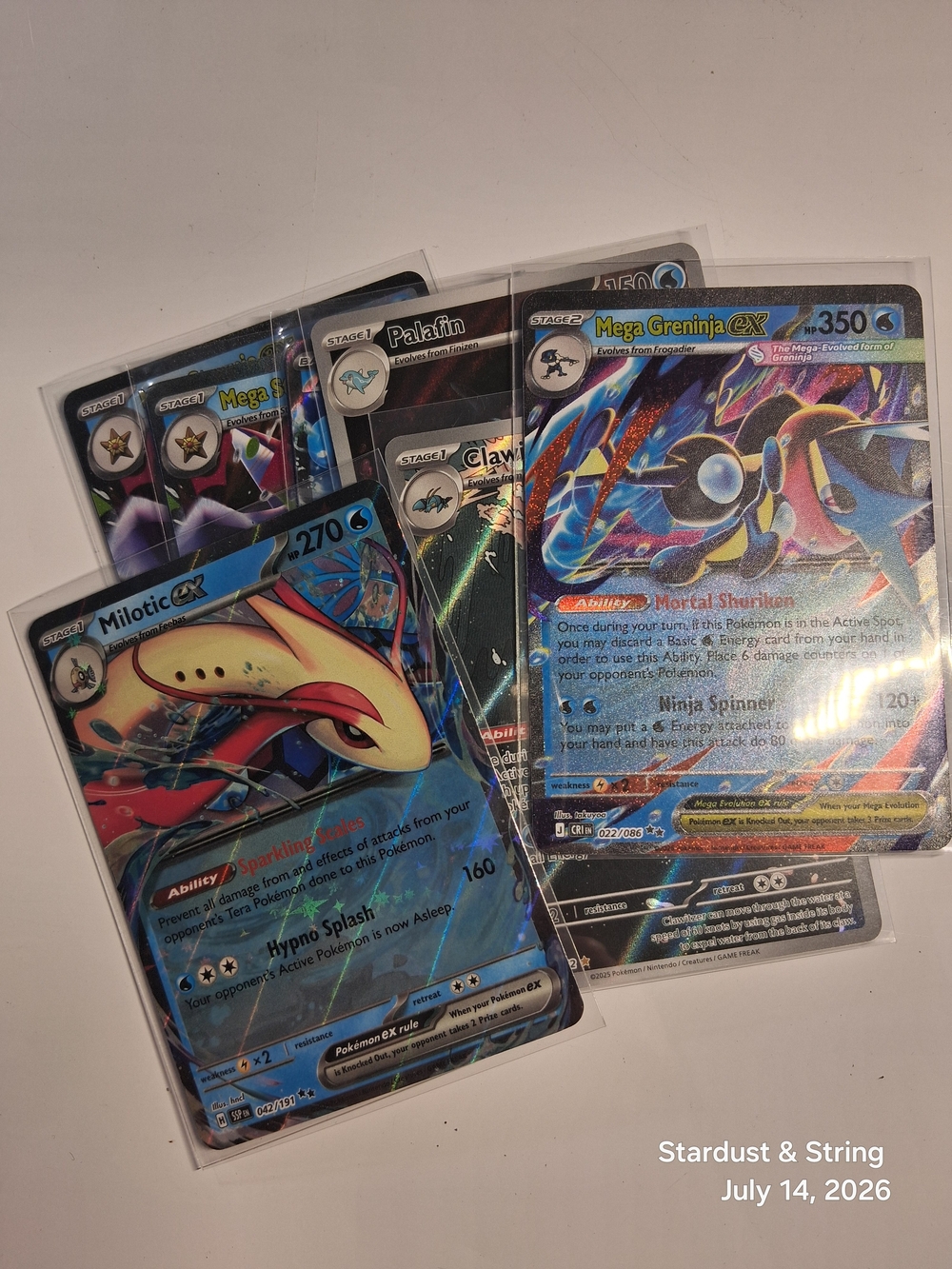 Pokemon Card Lot 12pc Mega Greninja Ex Mega Starmie Ex Lapras Ex Milotic Ex NM - Picture 6 of 6